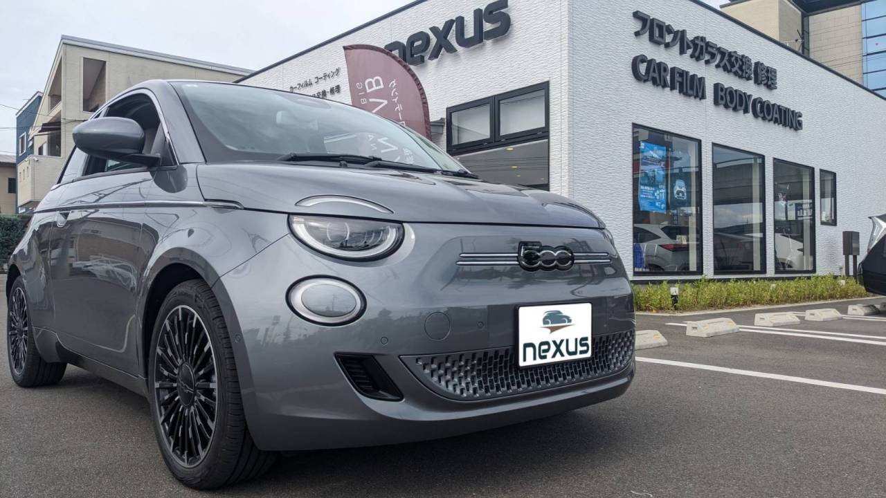 岡山市のお客様にサンルーフフィルム(プレミアム5%) 新型Fiat500 2023/8/7