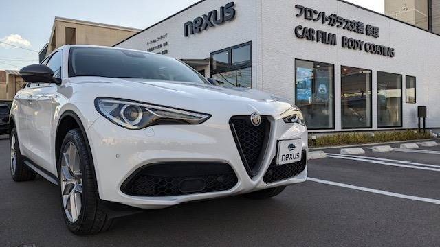 岡山市のお客様にカーフィルム(遮熱フィルム) Alfa-Romeo ステルヴィオ